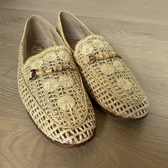 Sam Edelman Women's Lowell Loafer Woven Raffia Slip On Shoe Size 7.5 - Picture 9 of 9